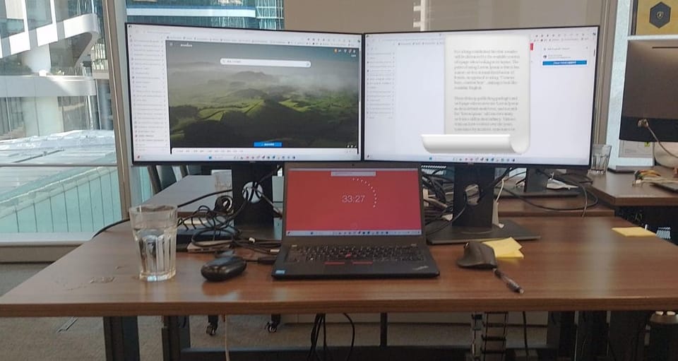 This is my work desk setting in the office and here’s why…